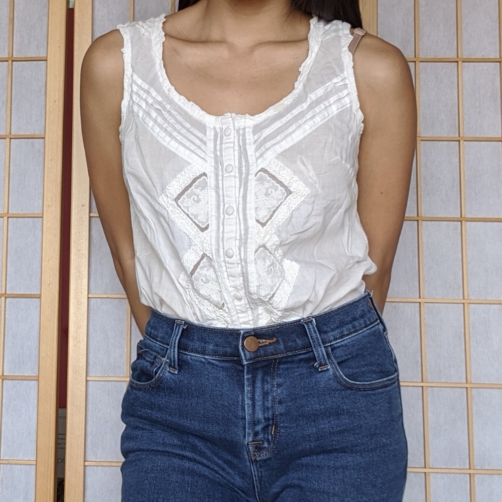 White tunic tank top